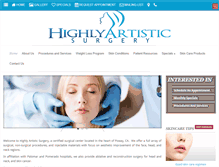 Tablet Screenshot of highlyartistic.com